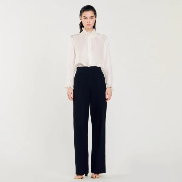 Outlet Pantalon En Tweed Femme Pantalons & Jeans