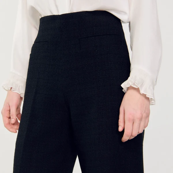 Outlet Pantalon En Tweed Femme Pantalons & Jeans