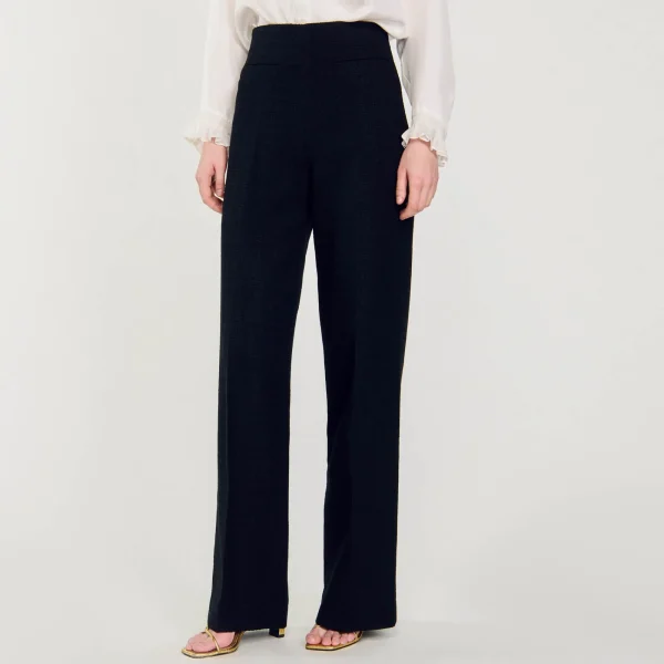 Outlet Pantalon En Tweed Femme Pantalons & Jeans