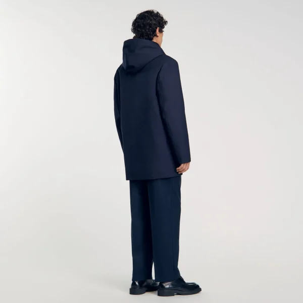 Discount Parka Zippée à Capuche Homme Manteaux & Blousons