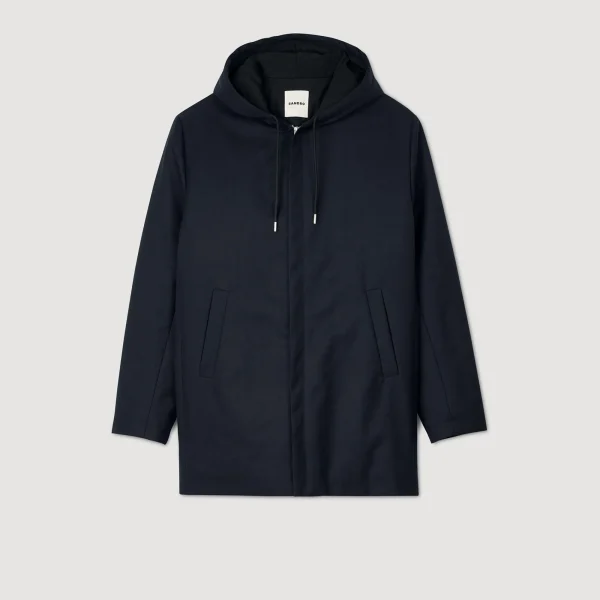 Discount Parka Zippée à Capuche Homme Manteaux & Blousons