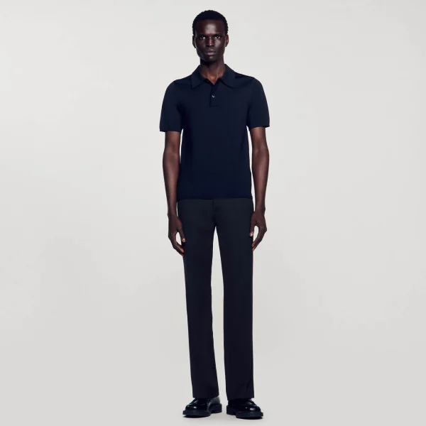 Discount Polo En Maille à Manches Courtes Homme T-Shirts & Polos | Pulls & Gilets
