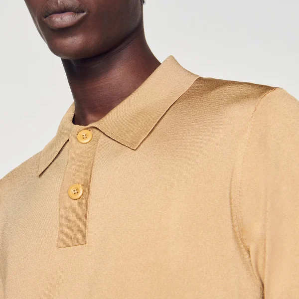 Shop Polo En Maille à Manches Courtes Homme Pulls & Gilets | T-Shirts & Polos