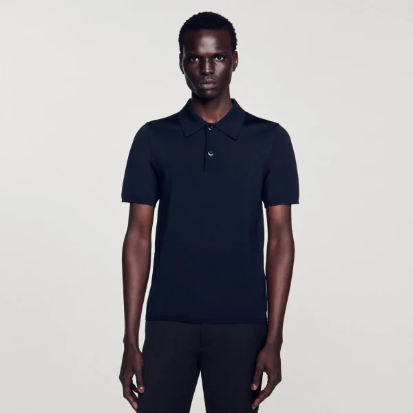 Discount Polo En Maille à Manches Courtes Homme T-Shirts & Polos | Pulls & Gilets