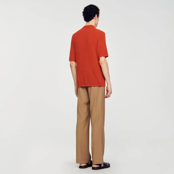 Hot Polo En Maille Effet Bouclettes Homme T-Shirts & Polos | Pulls & Gilets