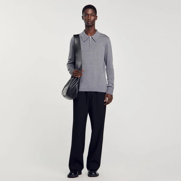 Hot Pull Polo En Maille Homme T-Shirts & Polos | Pulls & Gilets