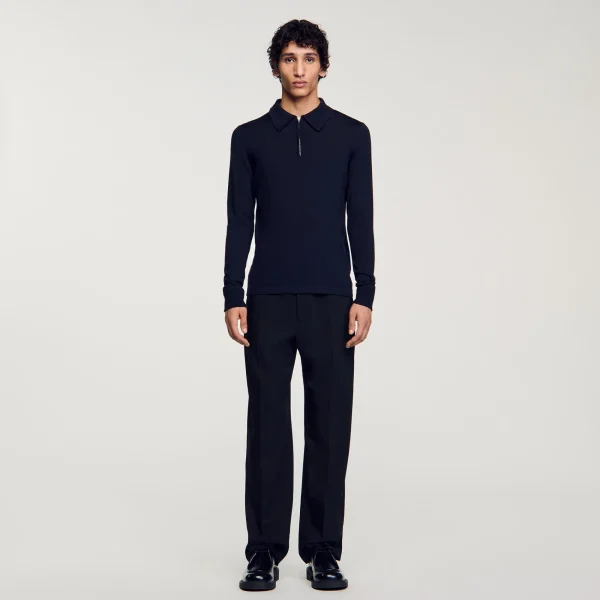 Hot Pull Polo En Maille Homme T-Shirts & Polos | Pulls & Gilets