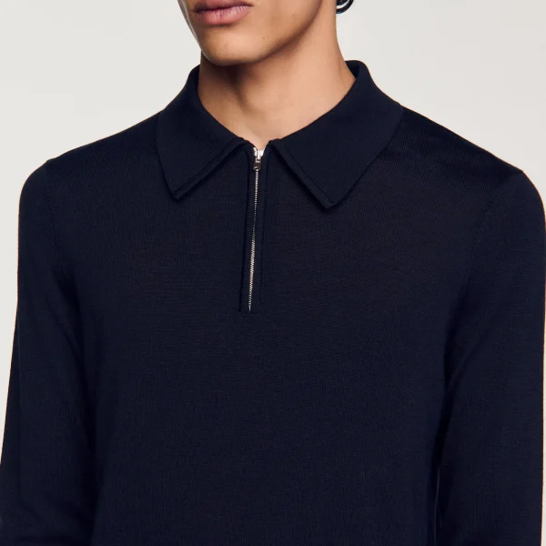Hot Pull Polo En Maille Homme T-Shirts & Polos | Pulls & Gilets