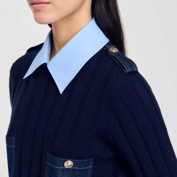 Outlet Pull Trompe L'œil Femme Pulls & Cardigans