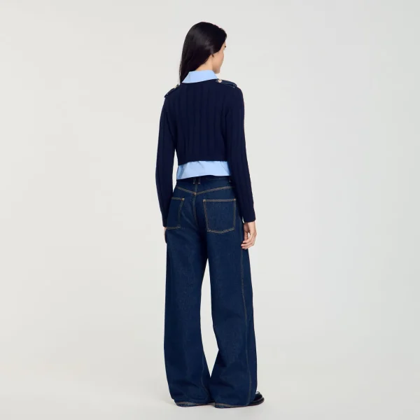 Outlet Pull Trompe L'œil Femme Pulls & Cardigans