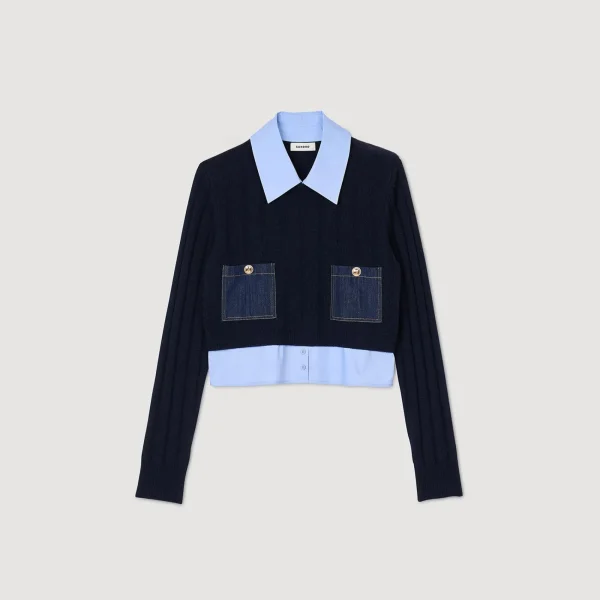 Outlet Pull Trompe L'œil Femme Pulls & Cardigans