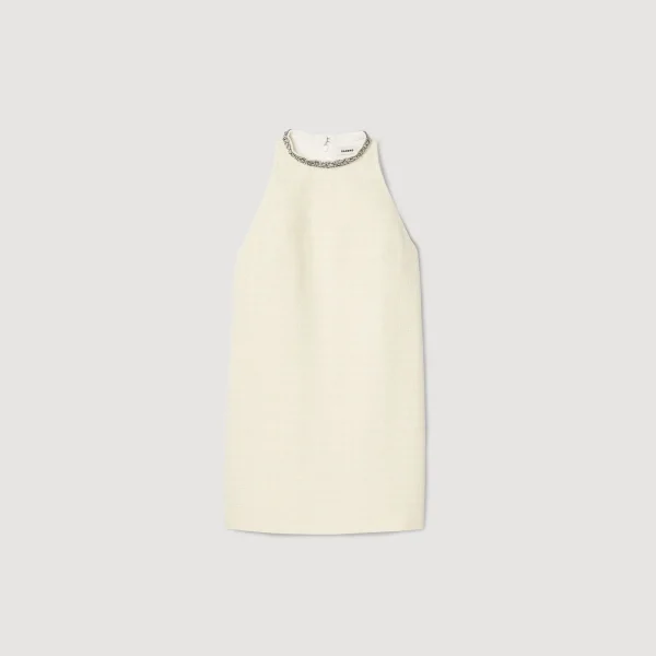 Clearance Robe à Col Bijoux Femme Robes