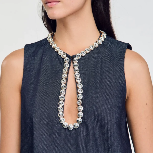 Fashion Robe Courte à Strass Femme Robes