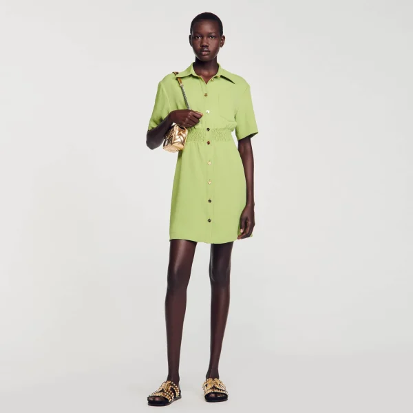 Hot Robe Courte Boutonnée Femme Robes
