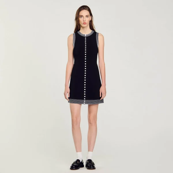 Clearance Robe Courte Boutonnée Femme Robes