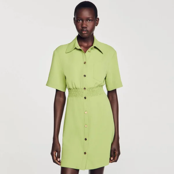 Hot Robe Courte Boutonnée Femme Robes