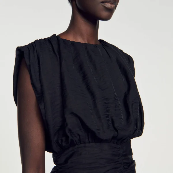 Best Sale Robe Courte Drapée Femme Robes