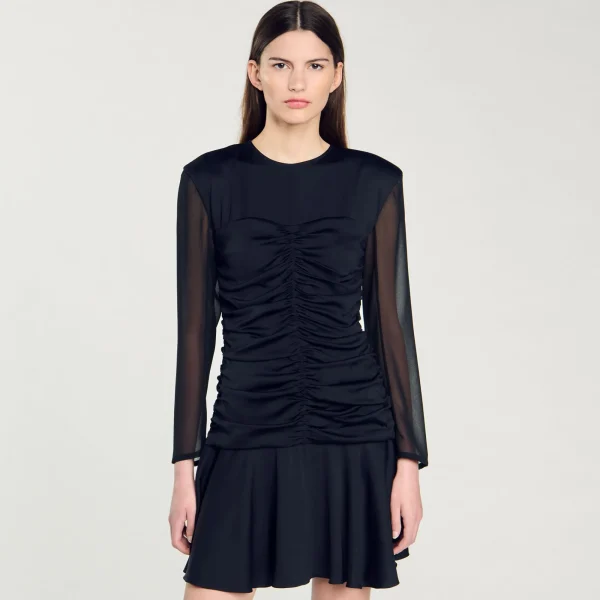Shop Robe Courte Drapée Femme Robes