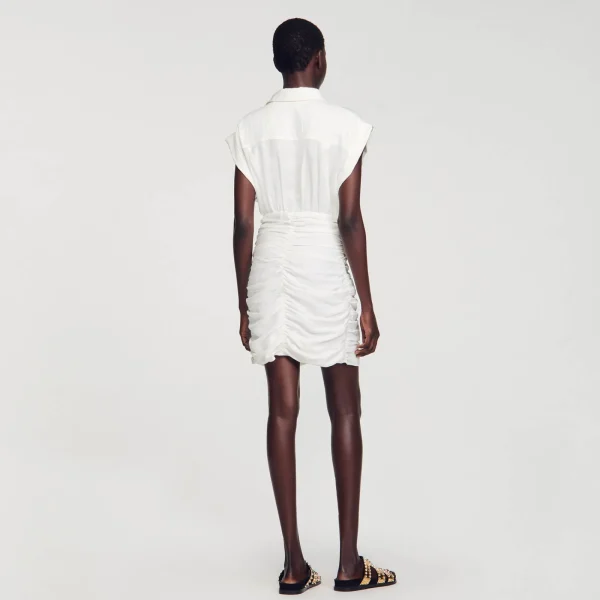 Best Sale Robe Courte Drapée Femme Robes