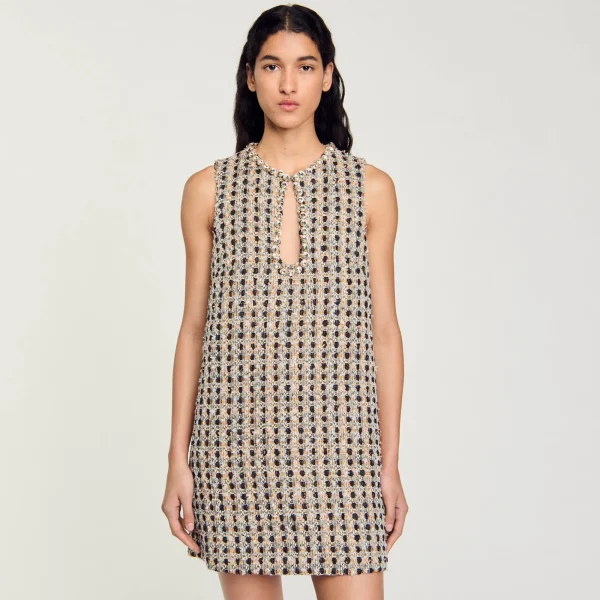 Shop Robe Courte En Tweed Femme Robes