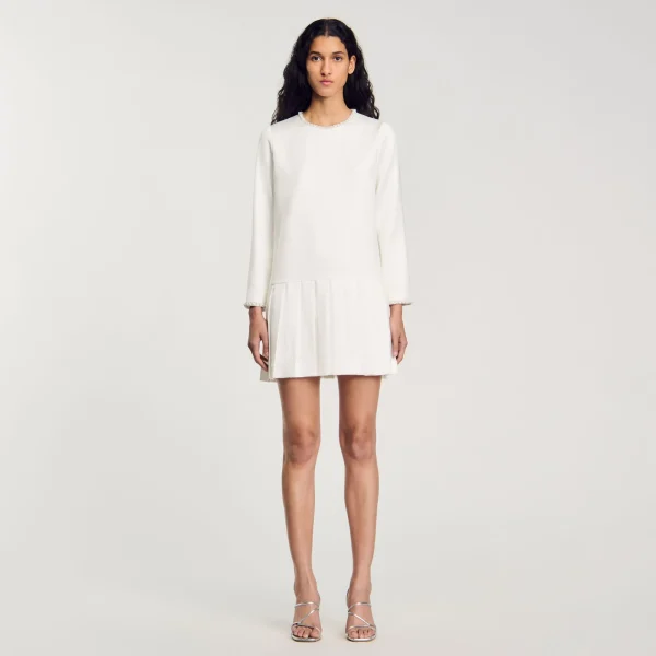 Online Robe Courte Perlée En Satin Femme Robes