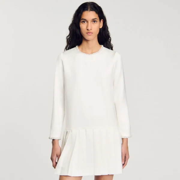 Online Robe Courte Perlée En Satin Femme Robes