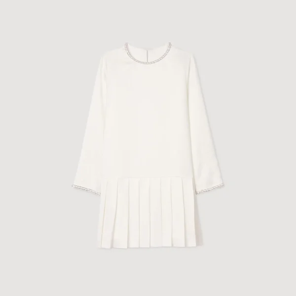 Online Robe Courte Perlée En Satin Femme Robes