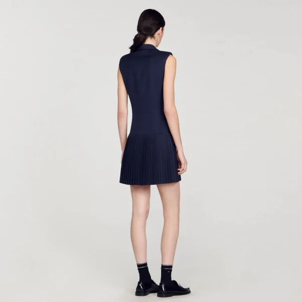 Cheap Robe Courte Tailleur Plissée Femme Robes