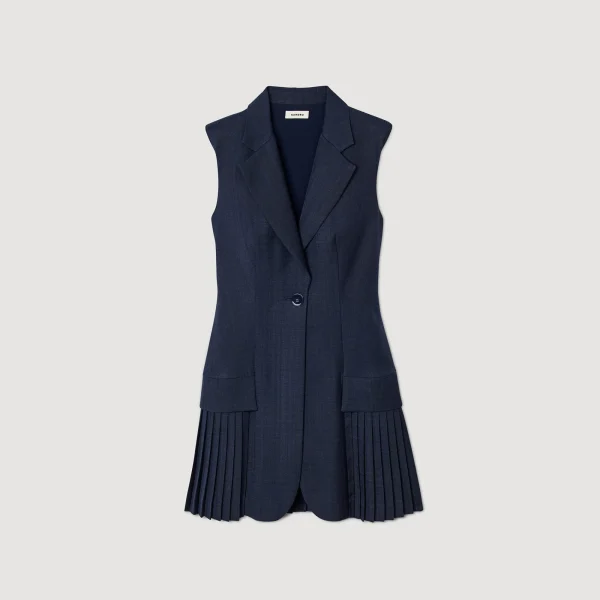 Cheap Robe Courte Tailleur Plissée Femme Robes