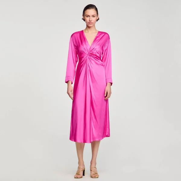 Clearance Robe Longue Drapée Femme Robes