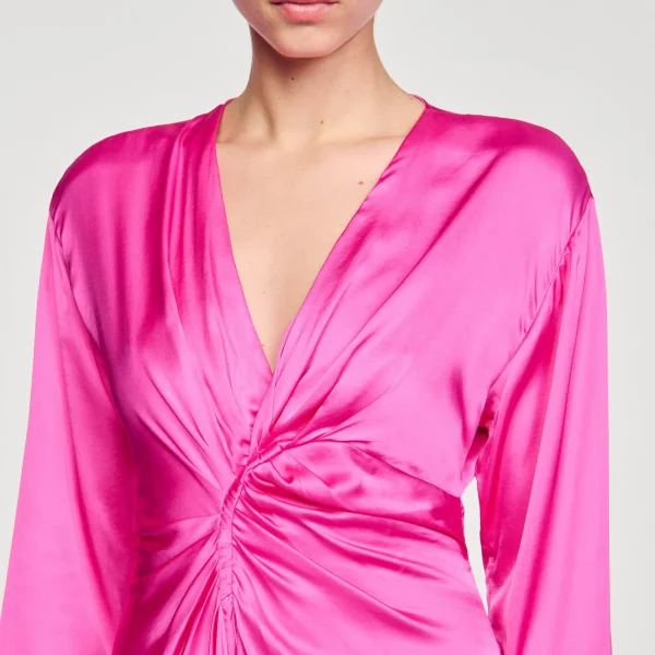 Clearance Robe Longue Drapée Femme Robes