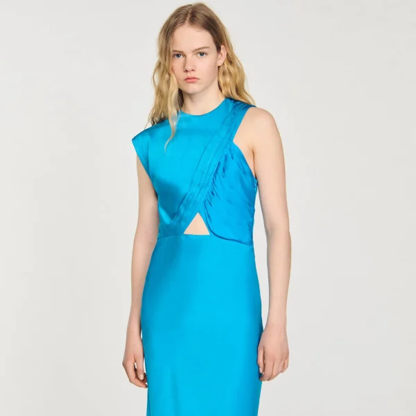 Sale Robe Longue Drapée Femme Robes