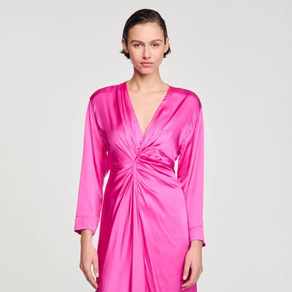 Clearance Robe Longue Drapée Femme Robes