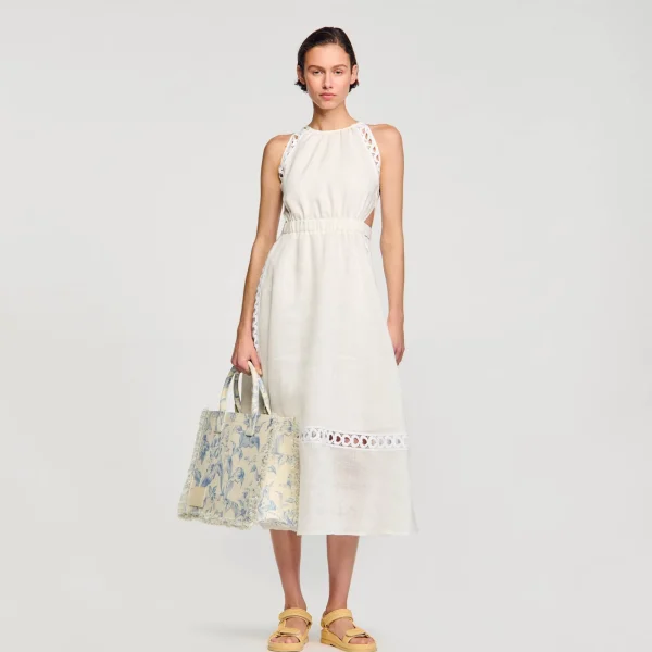 New Robe Longue En Lin Femme Robes