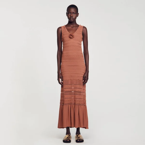 Hot Robe Longue En Maille Femme Robes