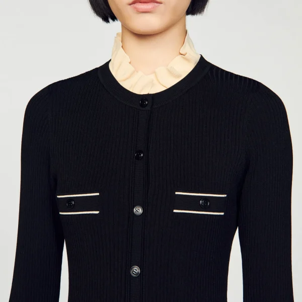 Cheap Robe Longue En Maille Côtelée Femme Robes