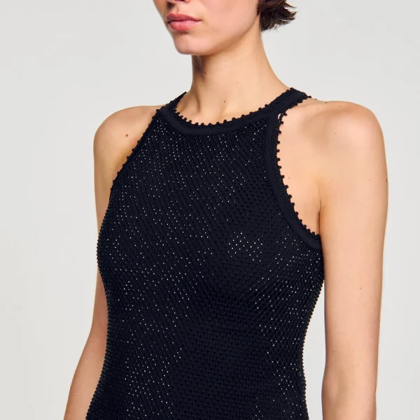 Cheap Robe Longue Résille Brillante Femme Robes