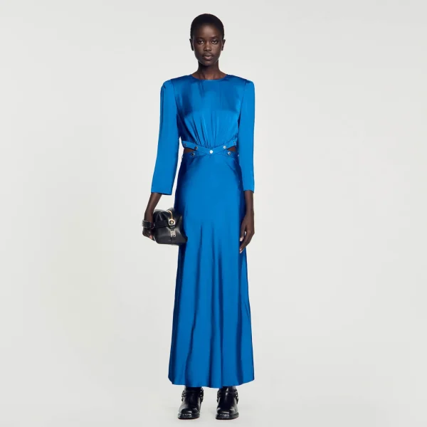 Outlet Robe Longue Satinée Femme Robes