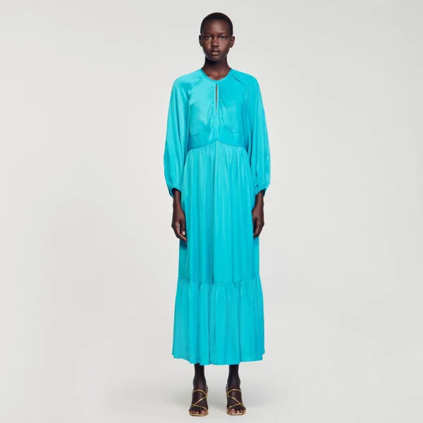 Cheap Robe Longue Satinée Femme Robes