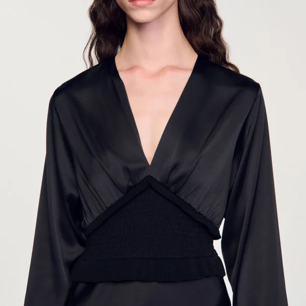 Outlet Robe Longue Satinée Femme Robes