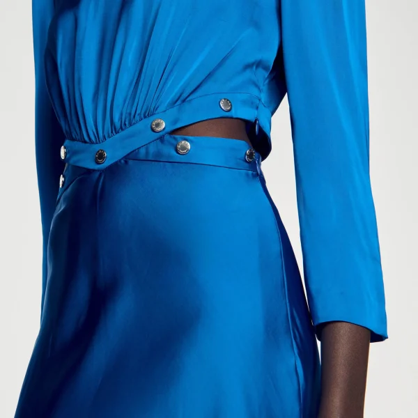 Outlet Robe Longue Satinée Femme Robes