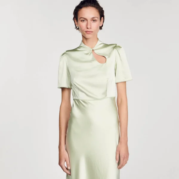 Hot Robe Longue Satinée Femme Robes