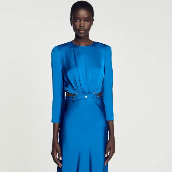 Outlet Robe Longue Satinée Femme Robes