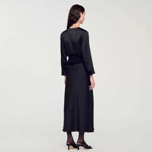 Outlet Robe Longue Satinée Femme Robes
