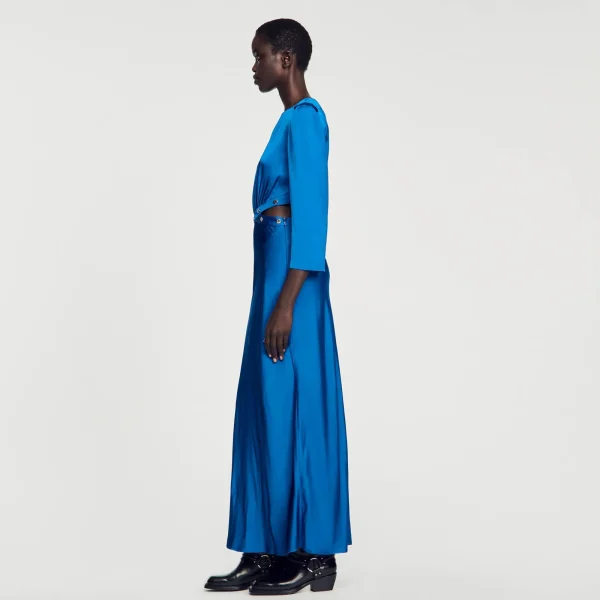 Outlet Robe Longue Satinée Femme Robes