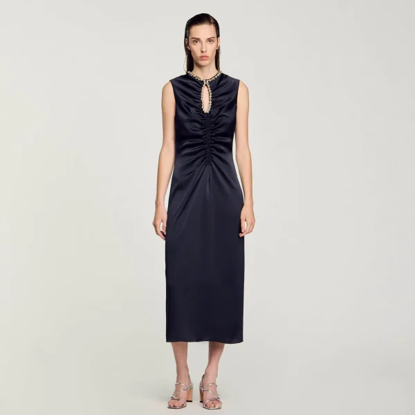 Cheap Robe Midi à Strass Femme Robes