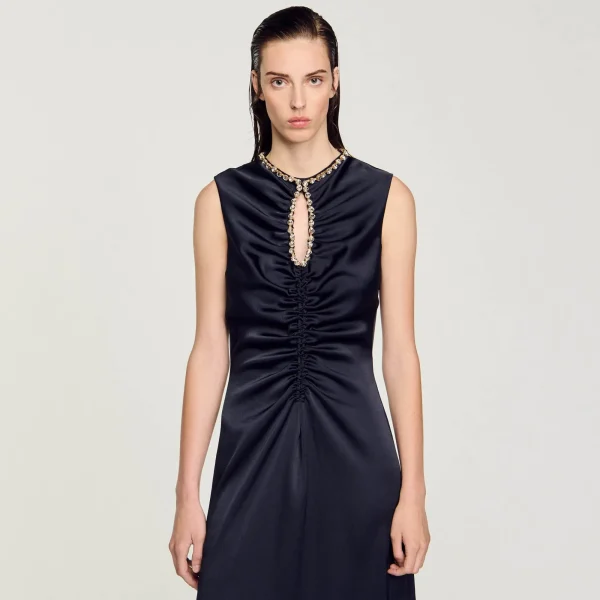 Cheap Robe Midi à Strass Femme Robes