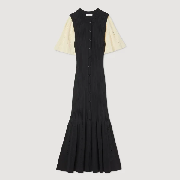 Clearance Robe Midi Côtelée Femme Robes