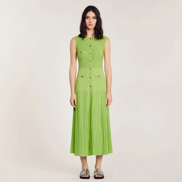 Cheap Robe Midi En Maille Femme Robes