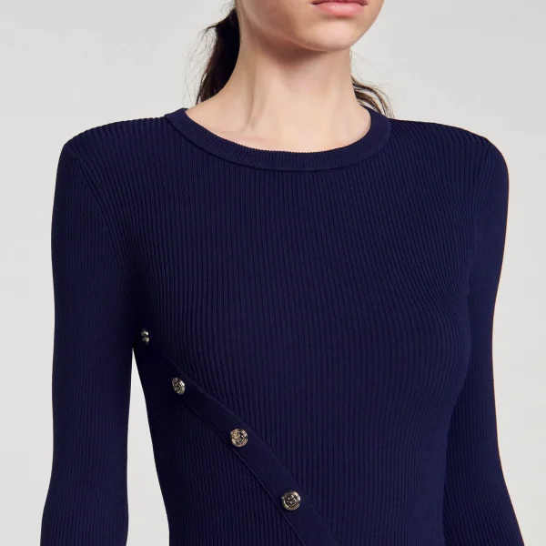Cheap Robe Midi En Maille Femme Robes